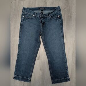 New York & Company Dark Blue Cropped Jeans